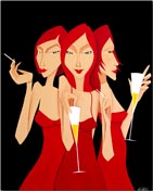 BERLINER&nbsp;DAMEN von Anil Kohli - Acryl auf Leinwand 80x100cm